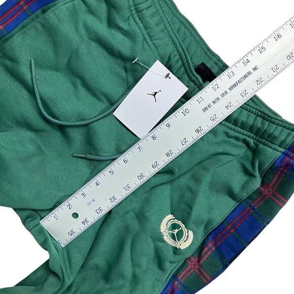 Air Jordan Pants Womens M Flight Brooklyn Fleece Joggers Tartan Plaid DX7463-333 - Picture 9 of 14